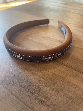 UPCYCLED headband with authentic Hermès ribbon